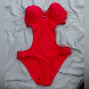 Hot pink monokini